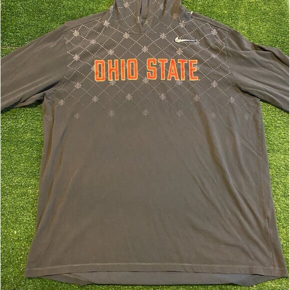 Ohio State Buckeyes hoodie mens extra large gray nike lightweight OSU 24 - Picture 2 of 14